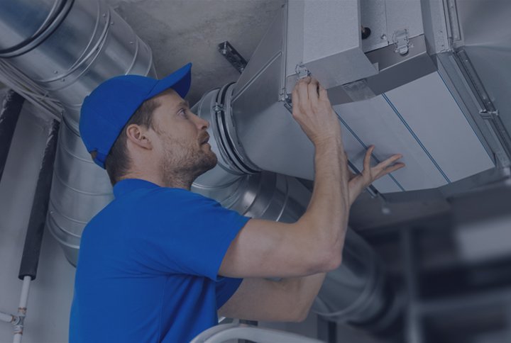 Man repair HVAC system