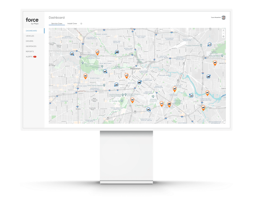 Service crew desktop dashboard