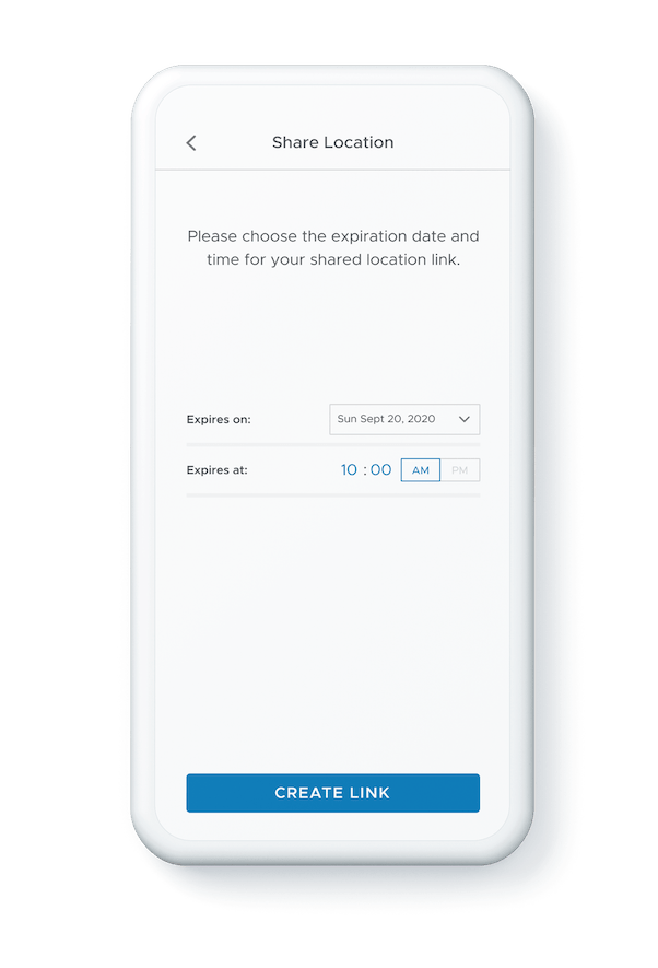 Share location expiration mobile