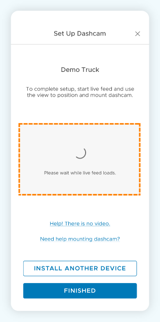 Force app 13 set up dashcam wait for live feed