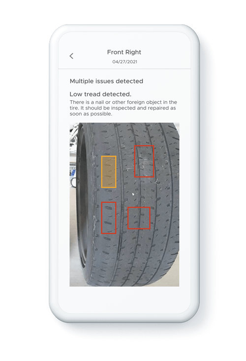 TireCheck app screen